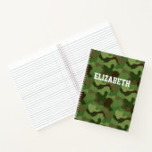 Eigen naam Groene Camouflage/Militaire Laptop Notitieboek (Binnen)