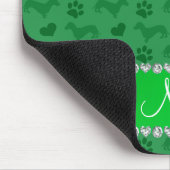 Eigen naam groene dachshunds hekken poten muismat (Hoek)