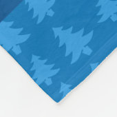 Eigen naam groene santa owl blue kerstbomen fleece deken (Hoek)