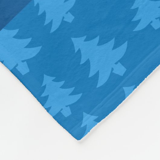 Eigen naam groene santa owl blue kerstbomen fleece deken (Hoek)