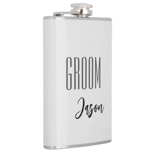 Eigen naam Groom Flask Heupfles (Rechts)