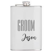 Eigen naam Groom Flask Heupfles (Voorkant)