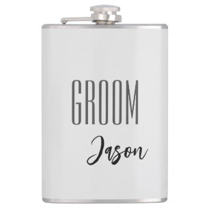 Eigen naam Groom Flask Heupfles
