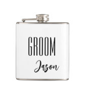 Eigen naam Groom Flask Heupfles (Voorkant)
