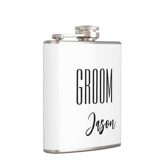 Eigen naam Groom Flask Heupfles (Rechts)
