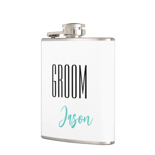 Eigen naam Groom Flask Heupfles (Links)