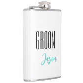 Eigen naam Groom Flask Heupfles (Rechts)