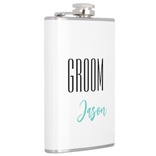 Eigen naam Groom Flask Heupfles (Rechts)