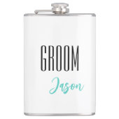 Eigen naam Groom Flask Heupfles (Voorkant)