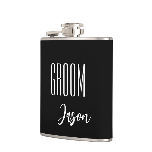 Eigen naam Groom Flask Heupfles (Links)