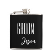 Eigen naam Groom Flask Heupfles (Voorkant)