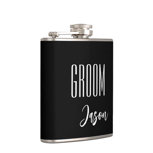 Eigen naam Groom Flask Heupfles (Rechts)