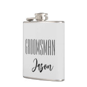 Eigen naam Groomsman-kolf Heupfles (Links)
