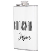 Eigen naam Groomsman-kolf Heupfles (Links)