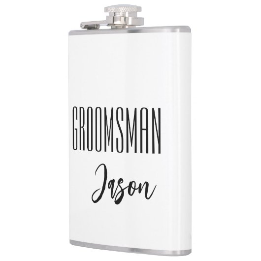 Eigen naam Groomsman-kolf Heupfles (Links)
