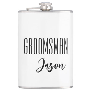 Eigen naam Groomsman-kolf Heupfles