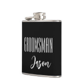 Eigen naam Groomsman-kolf Heupfles (Links)