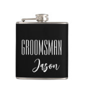 Eigen naam Groomsman-kolf Heupfles (Voorkant)