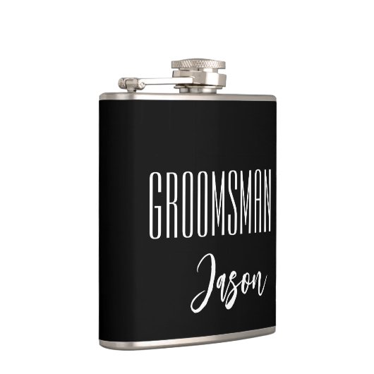 Eigen naam Groomsman-kolf Heupfles (Rechts)
