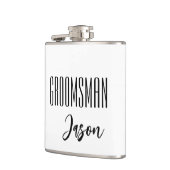 Eigen naam Groomsman-kolf Heupfles (Links)