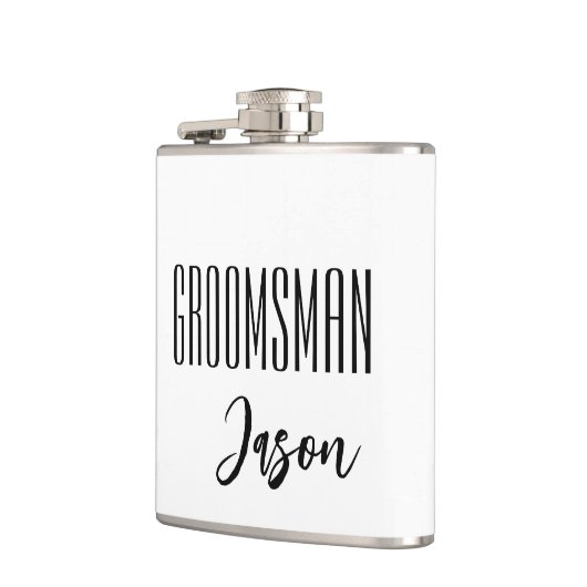 Eigen naam Groomsman-kolf Heupfles (Links)
