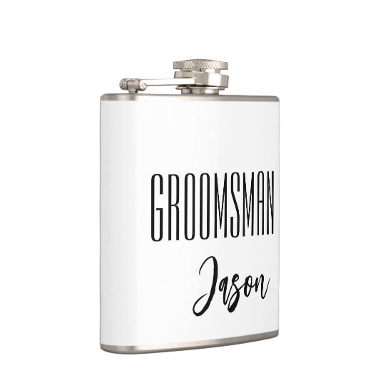 Eigen naam Groomsman-kolf Heupfles (Rechts)