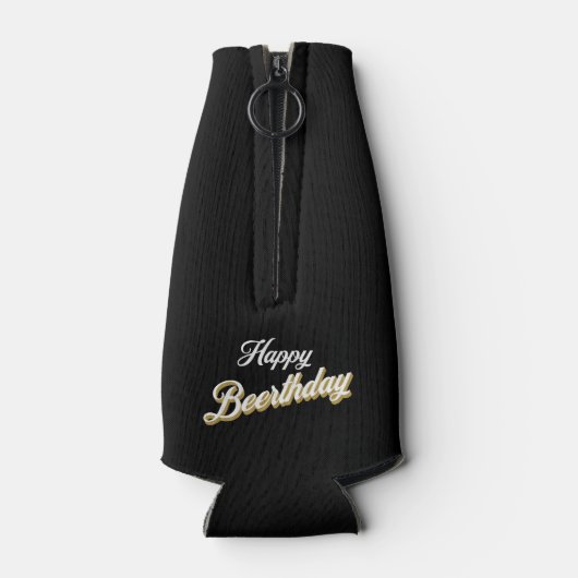 Eigen naam Happy Beerthday-flesje Flesjeskoeler (Achterkant)