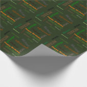 Eigen naam Happy Birthday Gift Wrapping Paper Cadeaupapier (Hoek)