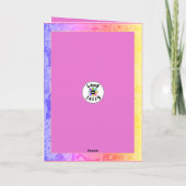 Eigen naam Happy Birthday  Roze Cupcake Kaart (Achterkant)