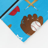 Eigen naam hemelblauwe honkbalhandschoen petten ba fleece deken (Hoek)