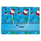 Eigen naam: hemelsblauw borstlijstje kerstmis large cadeautasje (Achterkant)