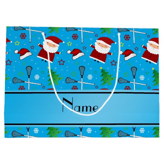 Eigen naam: hemelsblauw borstlijstje kerstmis large cadeautasje (Achterkant)