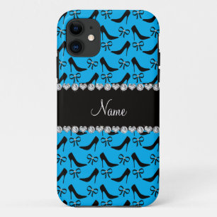 Eigen naam hemelsblauw zwarte, hoge hakken boegdia Case-Mate iPhone case