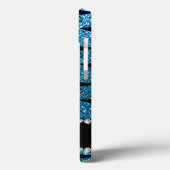 Eigen naam hemelsblauwe glitter zwarte heupelboog Case-Mate iPhone case (Achterkant / Links)