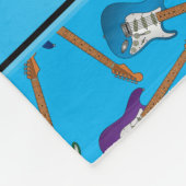 Eigen naam hemelsblauwe kleurige elektrische gitar fleece deken (Hoek)