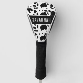 Eigen naam Holstein Koe Animal Print Patroon Golfheadcover