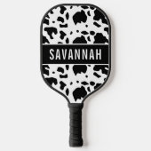 Eigen naam Holstein Koe Animal Print Patroon Pickleball Paddle (Voorkant)