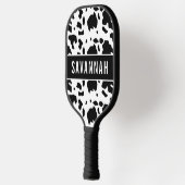 Eigen naam Holstein Koe Animal Print Patroon Pickleball Paddle (Links)