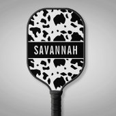 Eigen naam Holstein Koe Animal Print Patroon Pickleball Paddle