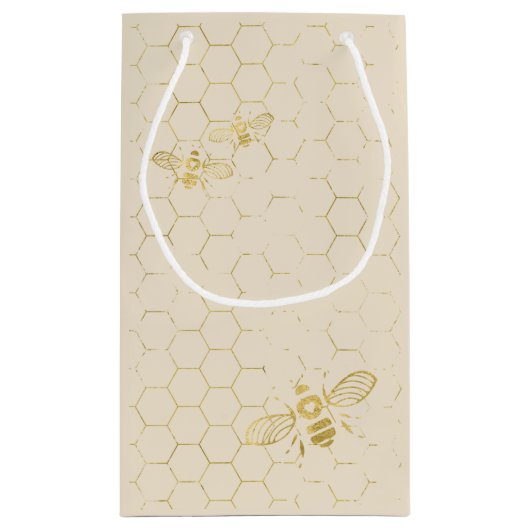 Eigen naam honingbijen klein cadeauzakje (Achterkant)