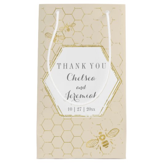 Eigen naam honingbijen klein cadeauzakje (Voorkant)