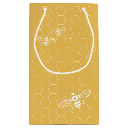 Eigen naam honingbijen klein cadeauzakje (Achterkant)