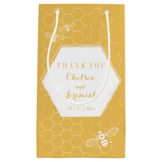 Eigen naam honingbijen klein cadeauzakje (Voorkant)