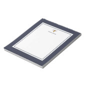 Eigen naam honingbijen op Navy Blue Notitieblok (Linkerzijde)