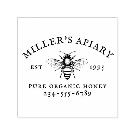 Eigen naam Honingstempel (Apiary) of Boerderij Zelfinktende Stempel (Design)