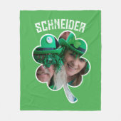 Eigen naam Ierse klaverfoto St Patricks Day Fleece Deken (Voorkant)