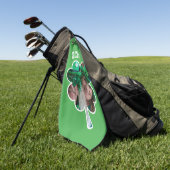 Eigen naam Ierse klaverfoto St Patricks Day Golfhanddoek (Groen)