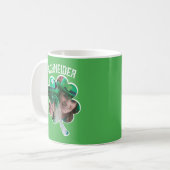 Eigen naam Ierse klaverfoto St Patricks Day Koffiemok (Voorkant links)