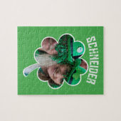 Eigen naam Ierse klaverfoto St Patricks Day Legpuzzel (Horizontaal)