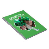 Eigen naam Ierse klaverfoto St Patricks Day Notitieboek (Rechterzijde)
